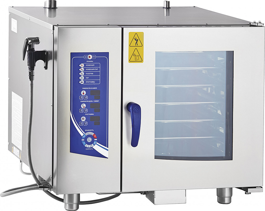 Пароконвектомат ПКА6-1/1ПМ2 полуавтоматическая мойка