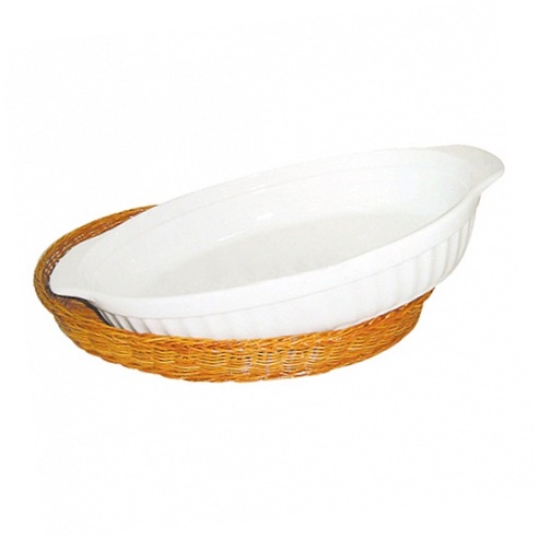 Блюдо для запекания с плетеной подставкой 230х145мм