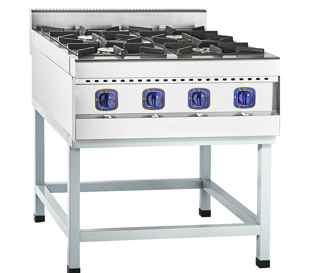 Плита газовая 4-конфорочная Abat ПГК-49 П на подставке без духовки