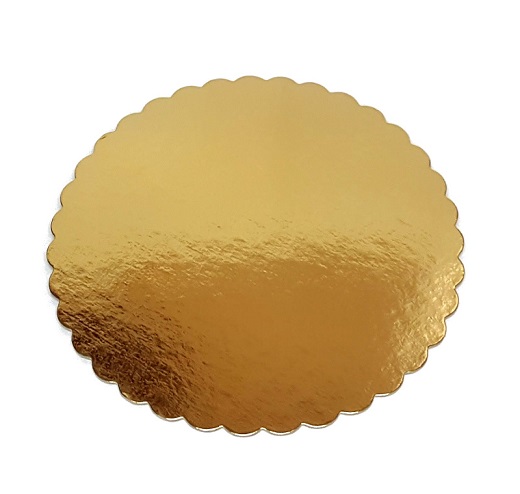 Подложка картонная фигурная d400мм (золото) усиленная