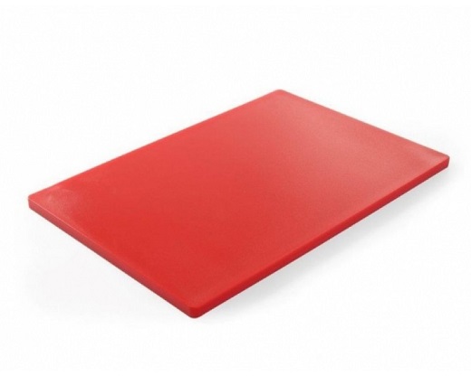 Доска разделочная 600х400мм h18мм, красная