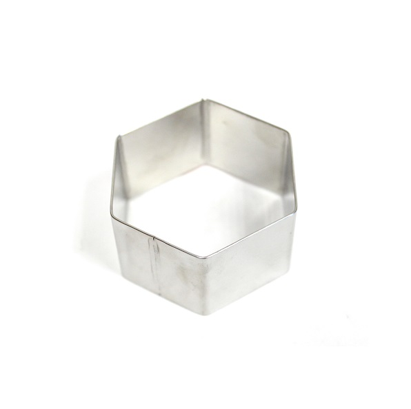 Форма резак вырубка шестиугольник 55х55мм h30мм нержавеющая сталь