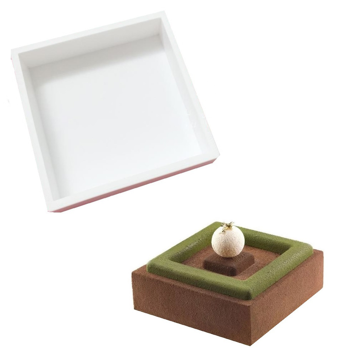 Форма силиконовая Квадрат 180х180мм h40мм 1248мл