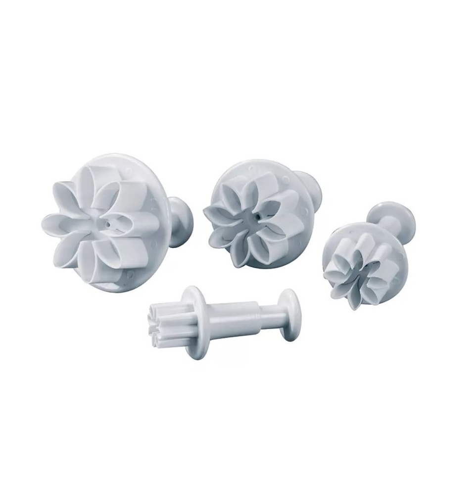 Вырубки с выталкивателем "Цветок" (4 шт.) нержавеющая сталь