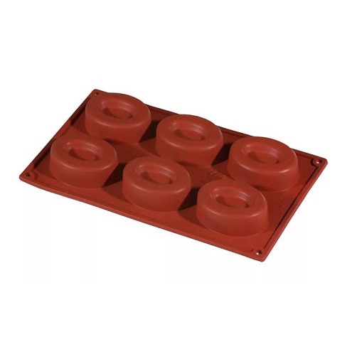 Форма силиконовая Саварин овал (6шт. 80х60мм h25мм) 175х300мм