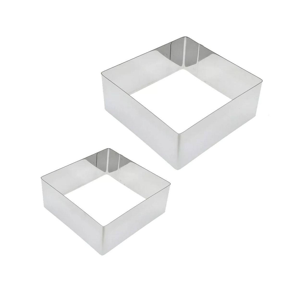 Набор форм "Квадрат" (2шт.) нержавеющая сталь