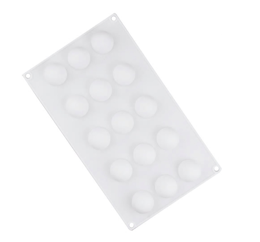 Форма силиконовая Минитрюфель объемный (15шт.d32мм h28мм) 175х300мм