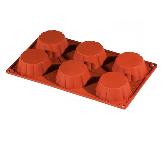 Форма силиконовая Кексы (6шт. d60/75мм h30мм) 175х300мм