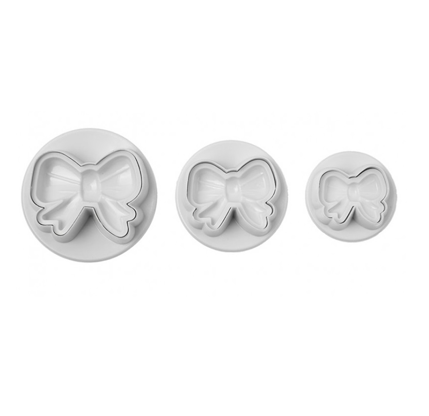 Вырубка для мастики "Бант" (3шт.) пластик