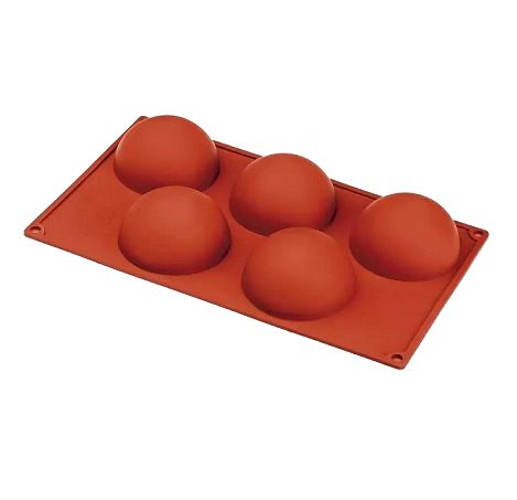 Форма силиконовая Полусферы (5шт. d80мм h40мм) 175х300мм