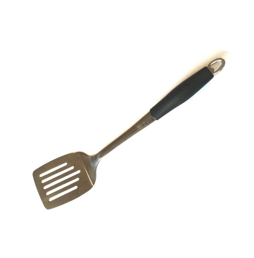 Лопатка с прорезями с пластиковой ручкой 85х90мм нержавеющая сталь
