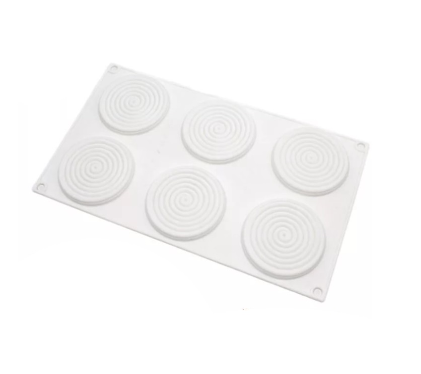 Форма силиконовая Турбийон (6шт. d75мм h8мм) 175х300мм