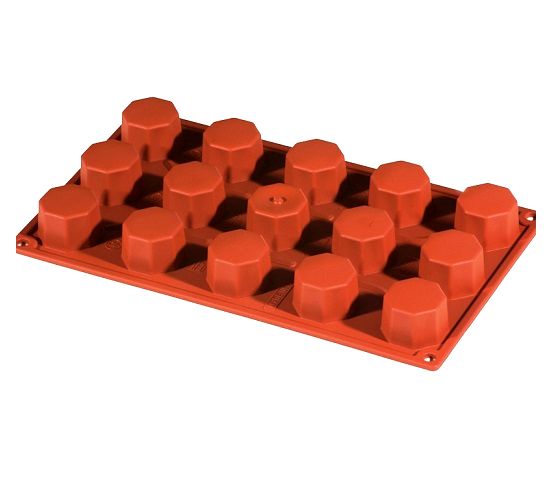 Форма силиконовая Восьмиугольник (15шт. d38мм h26мм) 175х300мм