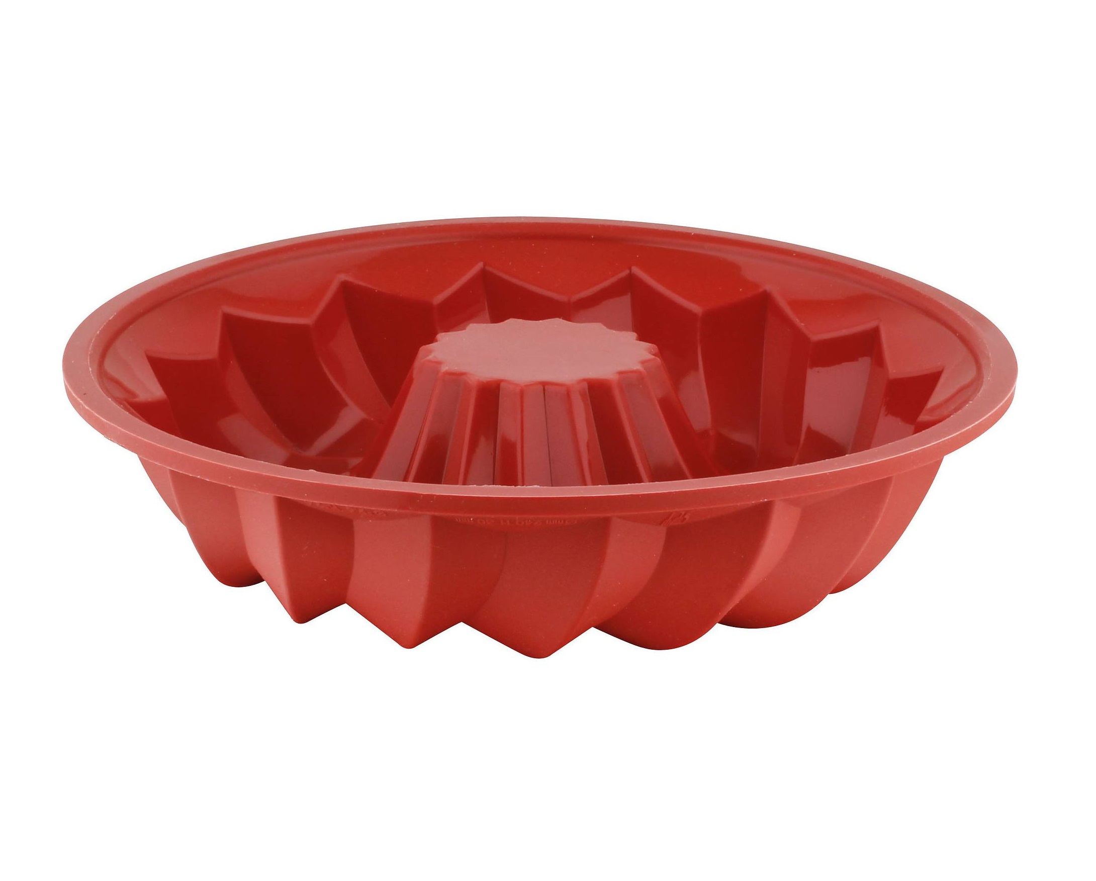 Форма силиконовая Круг гофрированный со стержнем d240мм h60мм