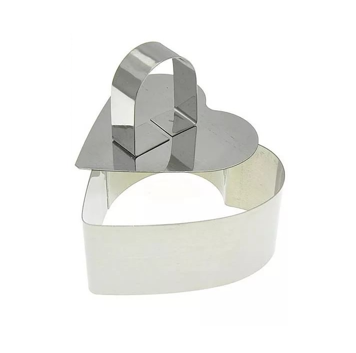 Форма резак вырубка сердце 90х100мм h40мм нержавеющая сталь