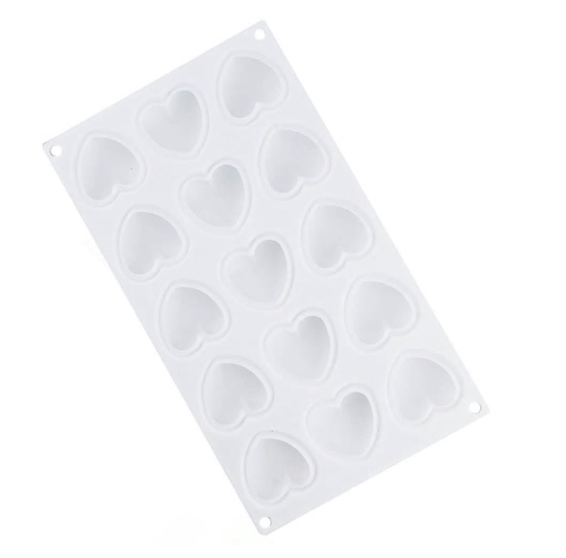 Форма силиконовая Сердце (15шт. 45х44мм h24мм) 175х300мм