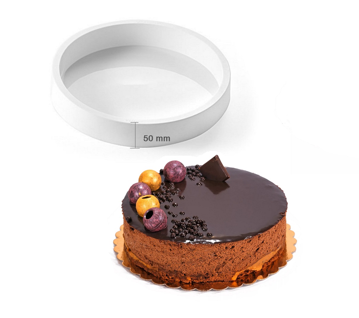 Форма силиконовая Круг d200мм h50мм 1563мл