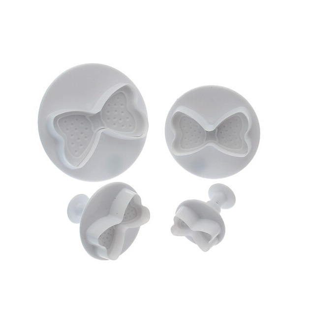 Набор Плунжеров для мастики "Бант Бабочка" (4шт.) пластик