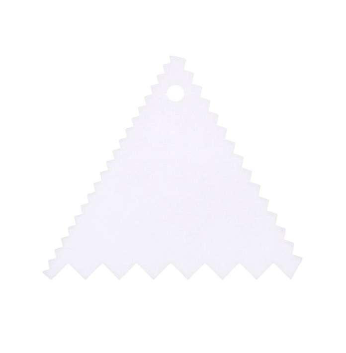 Скребок-гребенка треугольная 87х94х88мм пластик