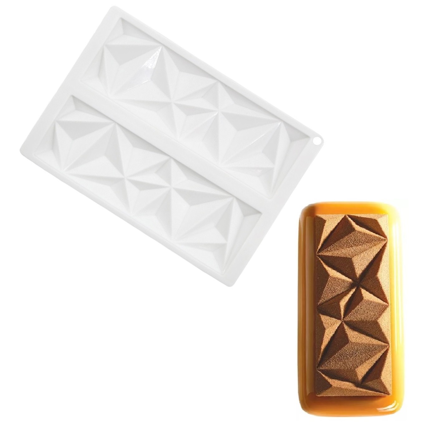 Форма силиконовая Айсберг (210х70мм h14мм) 100мл