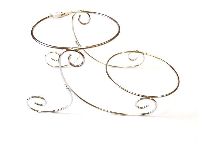 Подставка под торт 2 уровня 450х240х225мм нержавеющая сталь