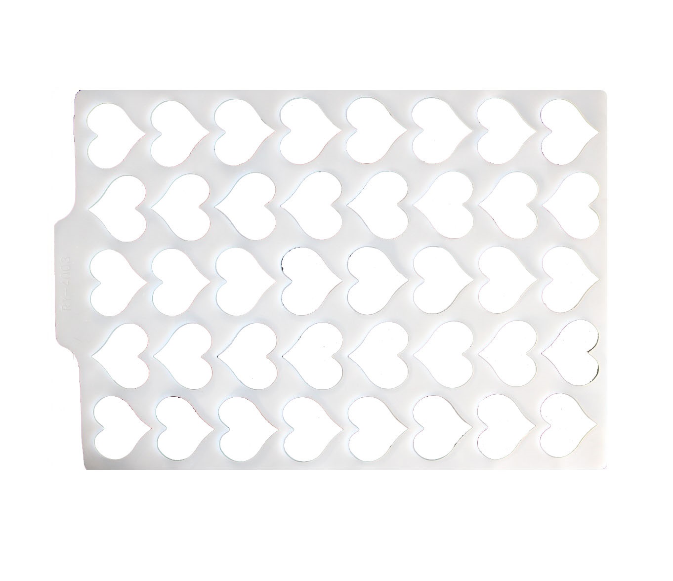 Трафарет декоратор силиконовый для шоколада Сердце 440х320мм