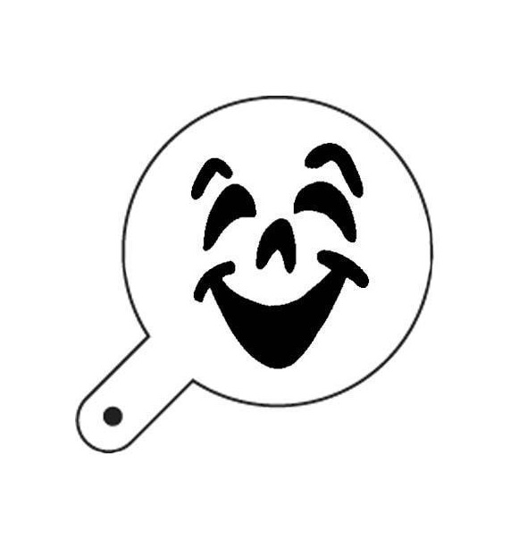 Трафарет декоратор для кофе "Смех"