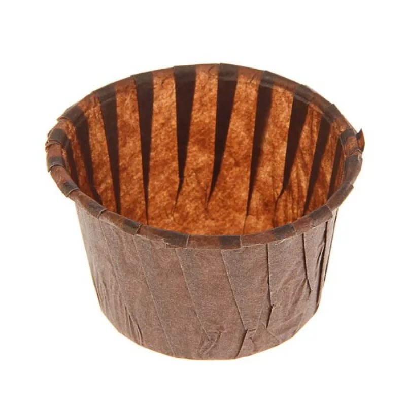 Форма бумажная для капкейков (капсула) коричневая d65/50мм h40мм (100шт.)
