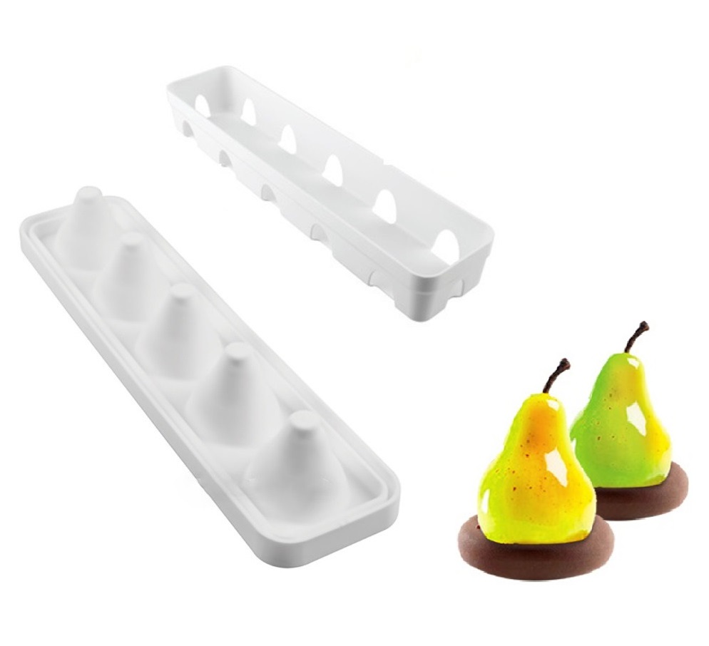 Форма силиконовая Груша и инжир 60х55мм h76мм 100х400мм + подставка
