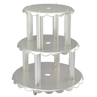 Подставка для торта 3-ярусная, тортовница алюм.  АКЦИЯ