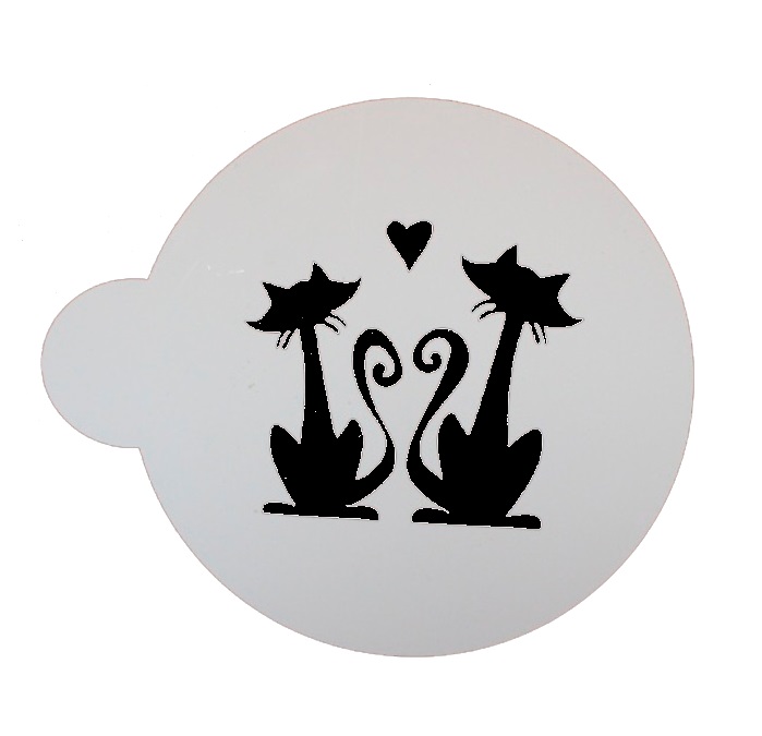 Трафарет декоратор для кофе "Влюбленная парочка"