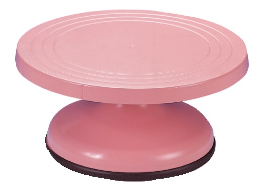 Подставка-столик поворотный для украшения тортов пластиковый d265мм h127мм