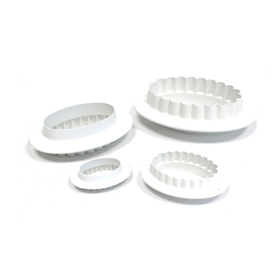 Вырубки "Овал гофрированный" (4шт.) пластик