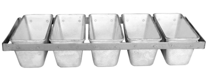 Форма для хлеба с ручками 570х145мм h100мм 5х330г