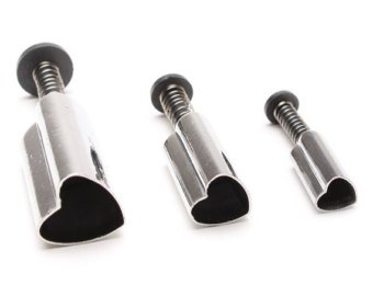 Вырубки "Сердце" (3шт.) нержавеющая сталь