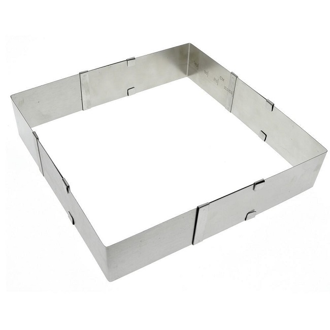 Форма регулируемая для торта 300(560)х305(570)мм h40мм нержавеющая сталь