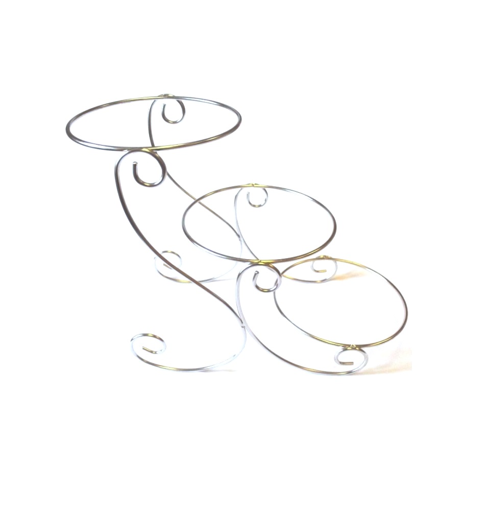 Подставка под торт 3 уровня 535х240х365мм нержавеющая сталь