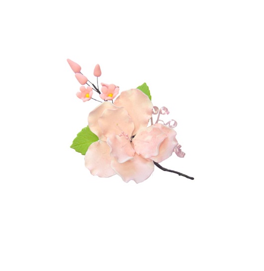 Украшение для торта "Бутоньерка Розовый шиповник" сахарное