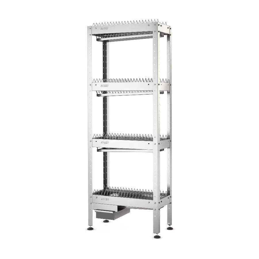 Стеллаж кухонный 600х300х1650мм на 88 тарелок