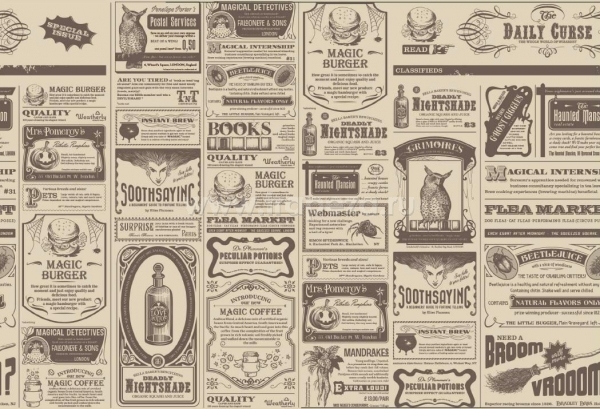 Бумага для подачи "Magic News" бежевая 260х380мм (упаковка 100шт.)