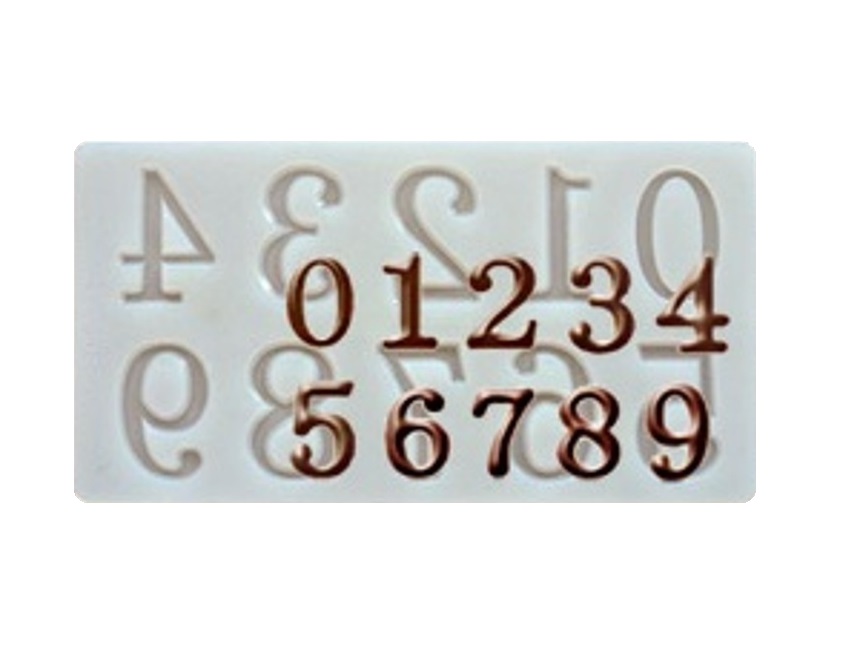 Коврик силиконовый для шоколада Цифры 210х210мм