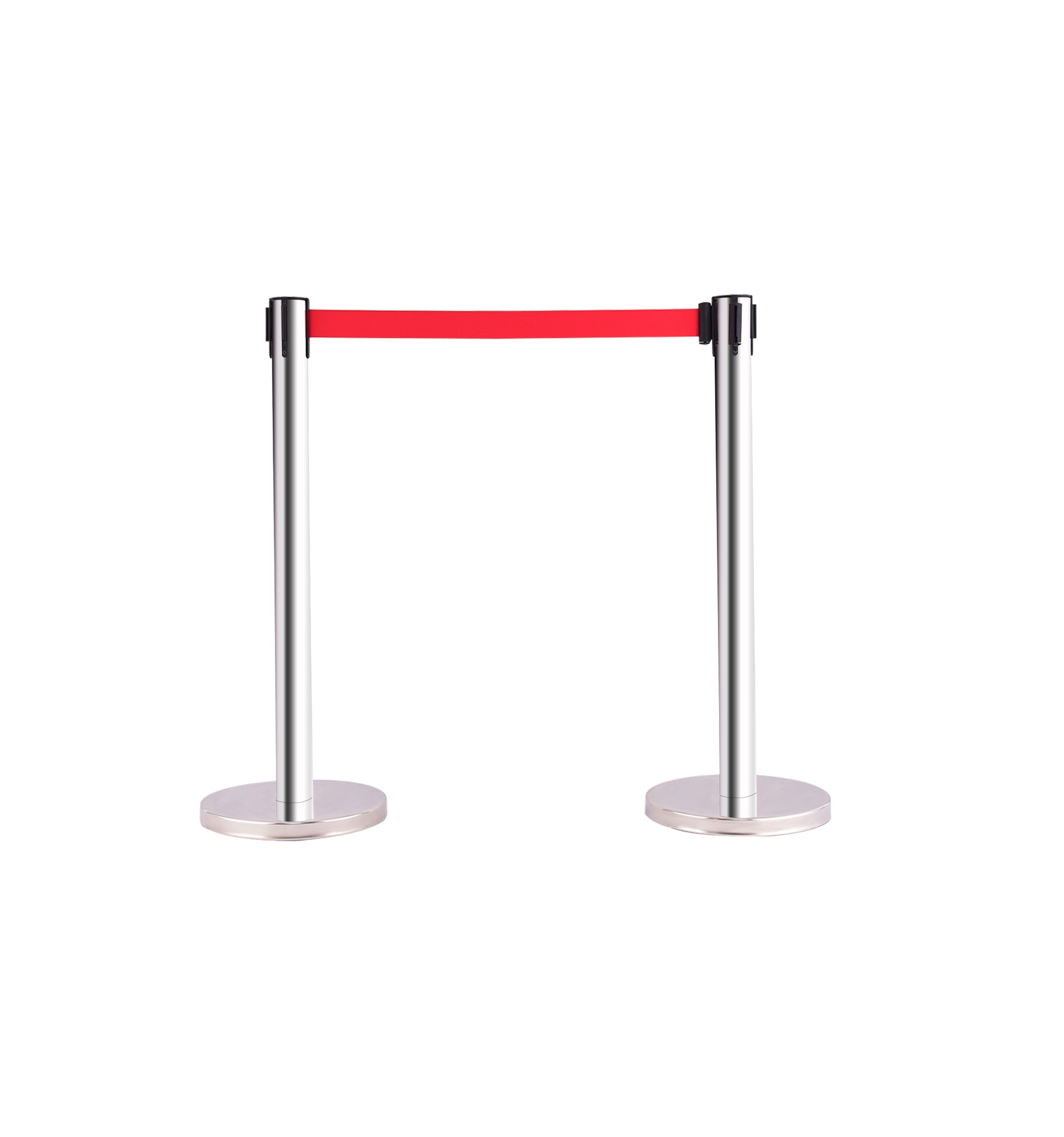 Стойка ограждения с вытяжной лентой 3м нержавеющая сталь