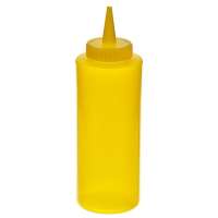 Бутылочка для горчицы пластиковая 350мл желтая