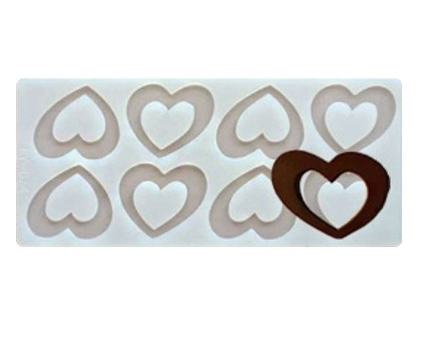 Коврик силиконовый для шоколада Сердце 245х110мм