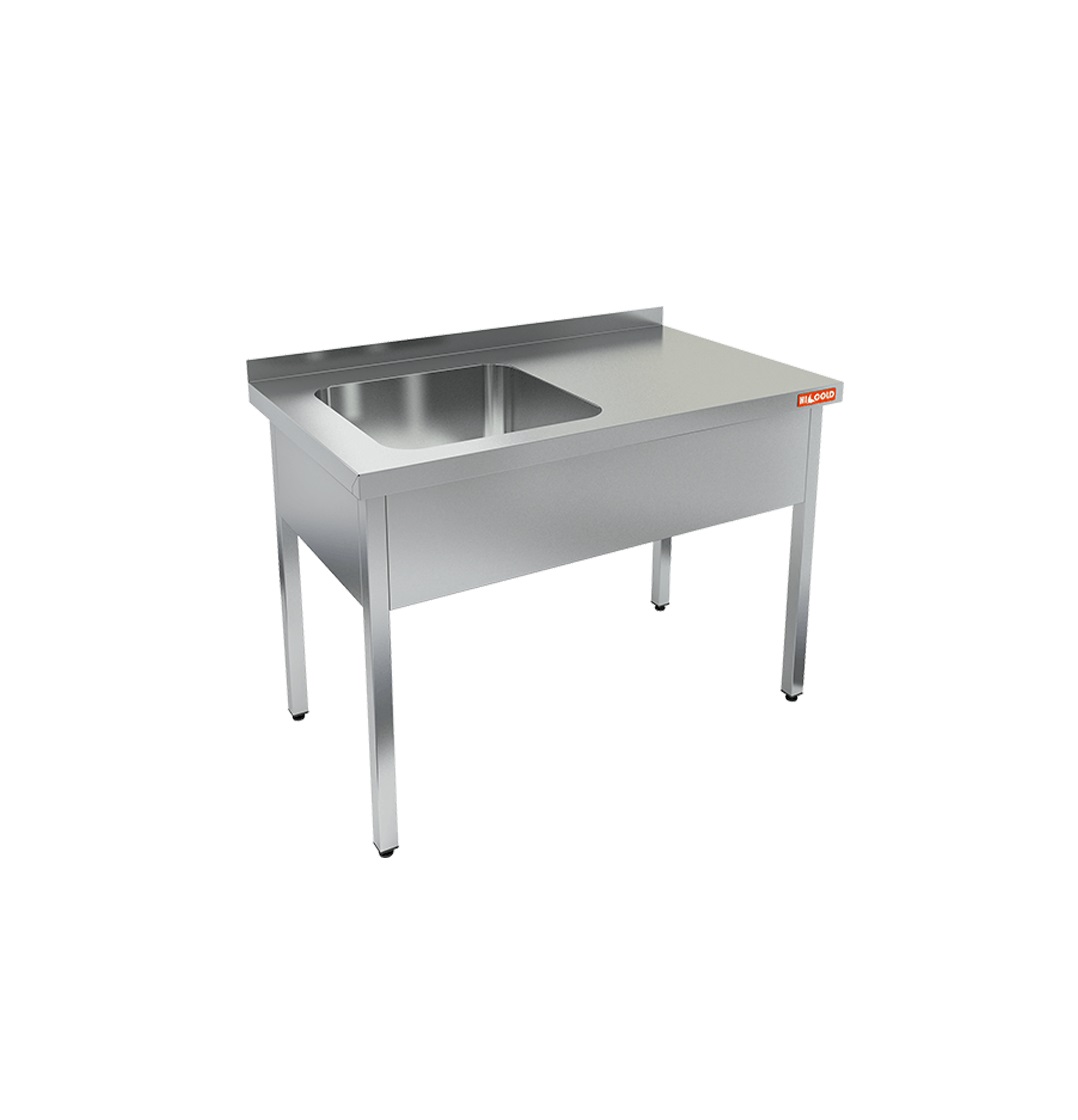 Ванна моечная с левой мойкой 1200х600х850мм