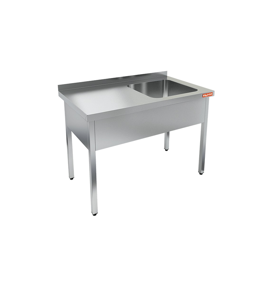 Ванна моечная с правой мойкой 1200х600х850мм