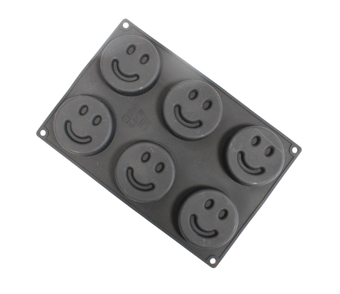 Форма силиконовая Смайлики (6шт. d75мм h20мм) 196х295мм