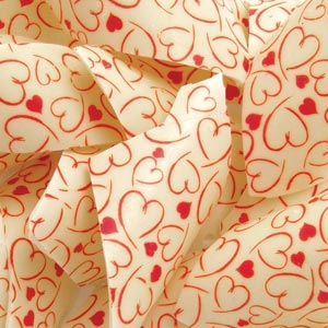 Пленка с пищевым рисунком Сердца красные