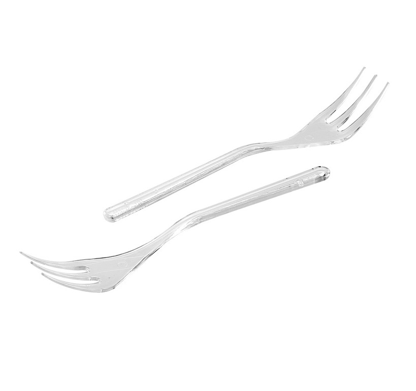 Вилка фуршетная 100мм прозрачная (упаковка 50шт.)