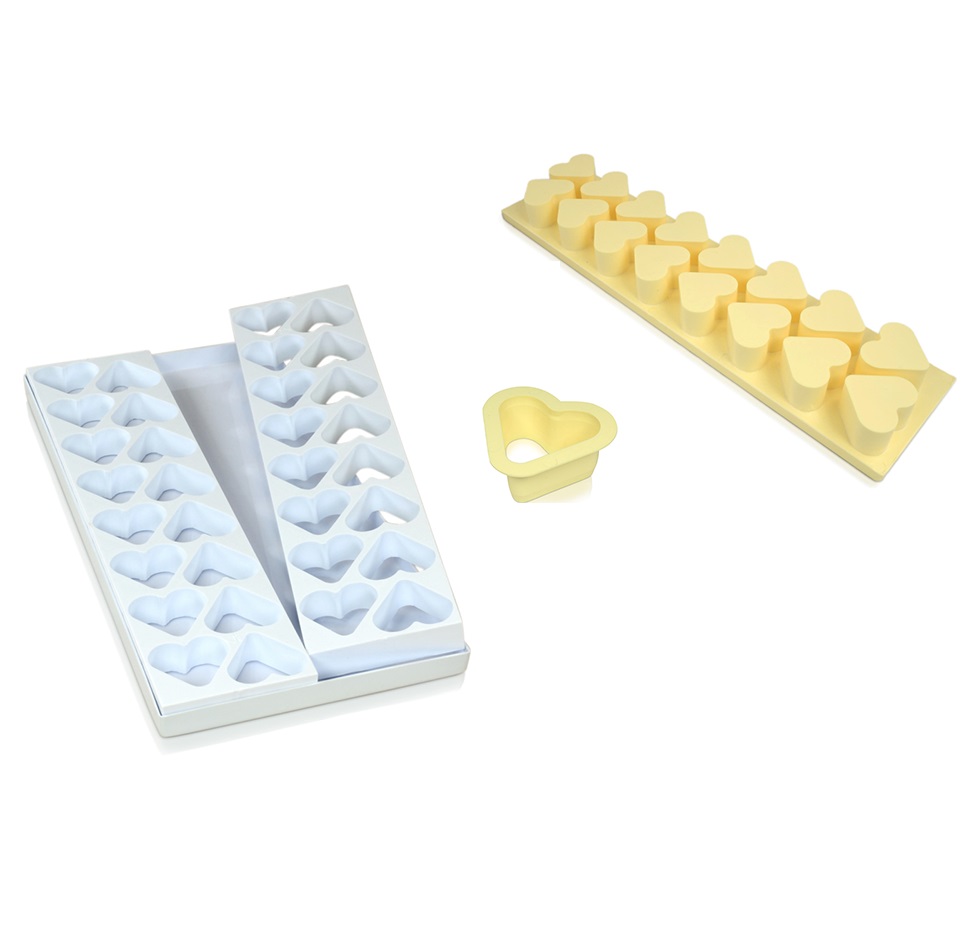 Форма для изготовления пирожных "Сердце" 200х400мм (комплект) АКЦИЯ